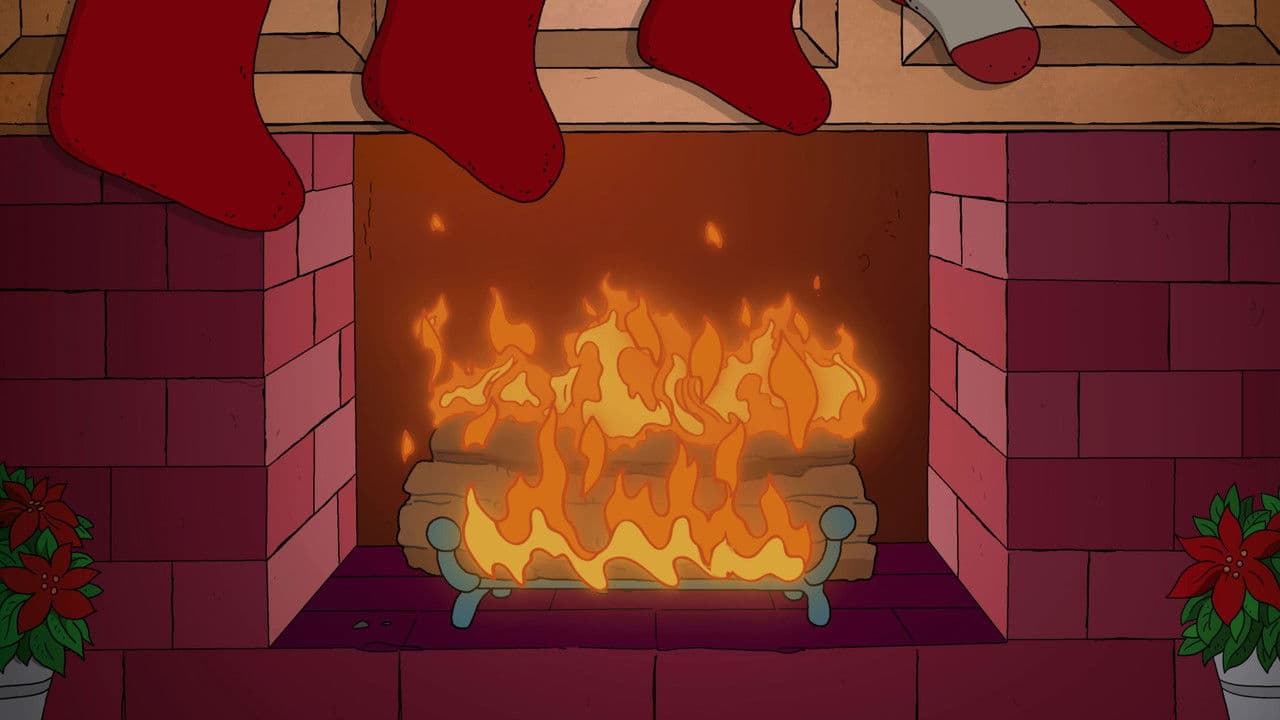Backdrop – The Simpsons Yule Log