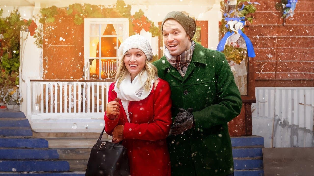 Backdrop – Mistletoe & Menorahs