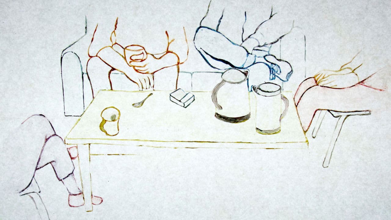 Backdrop – Discussion animée entre Entendeurs de voix