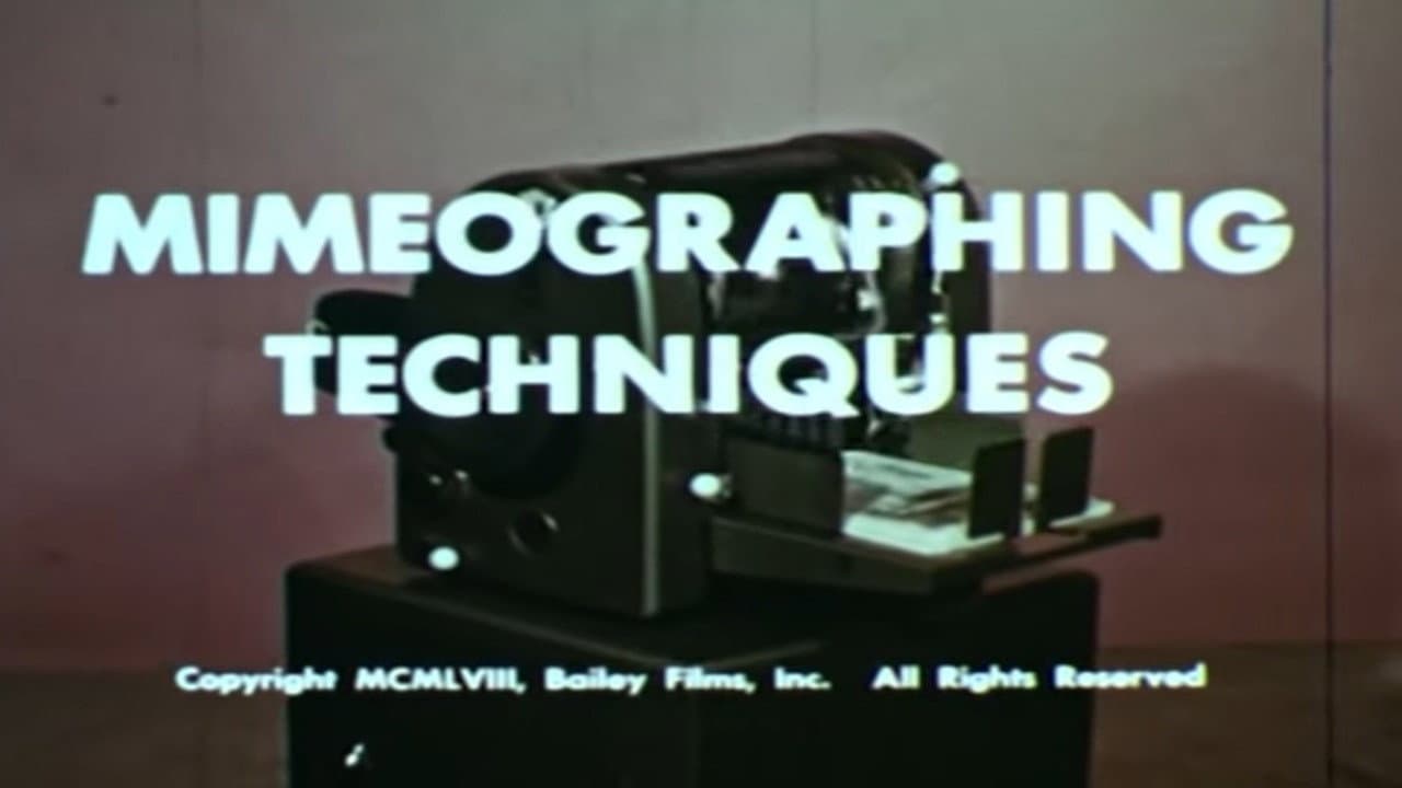 Backdrop – Mimeographing Techniques