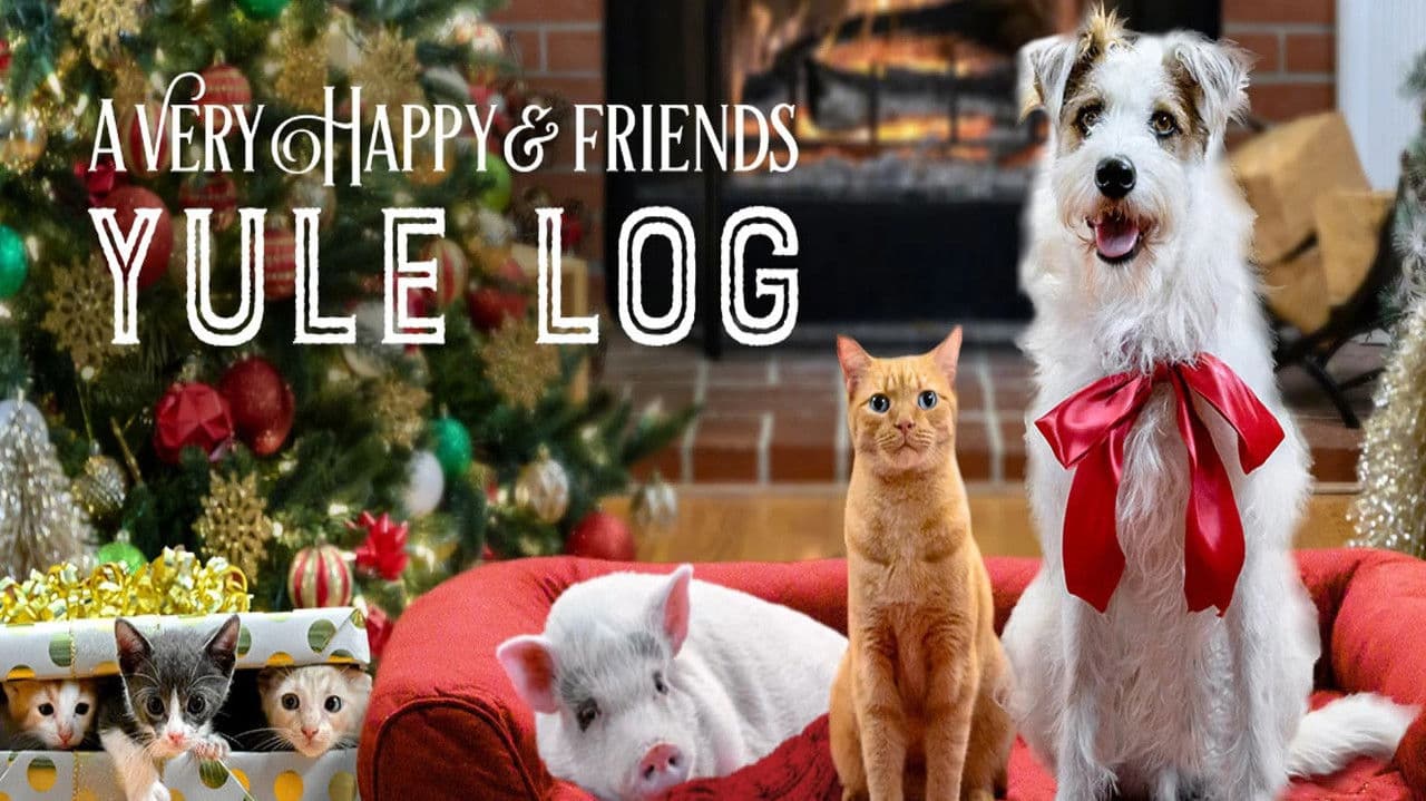 Backdrop – A Very Happy & Friends Yule Log
