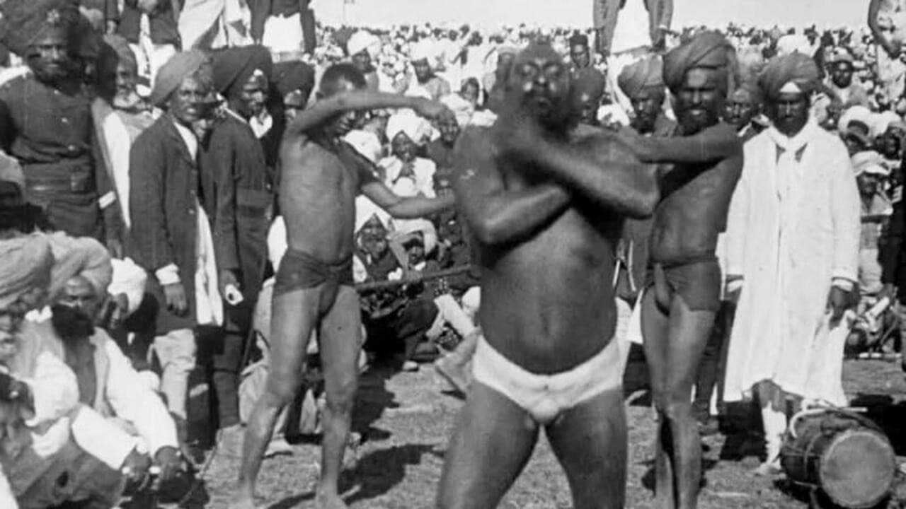 Backdrop – A Sword Dance Performed before the King and Queen in India