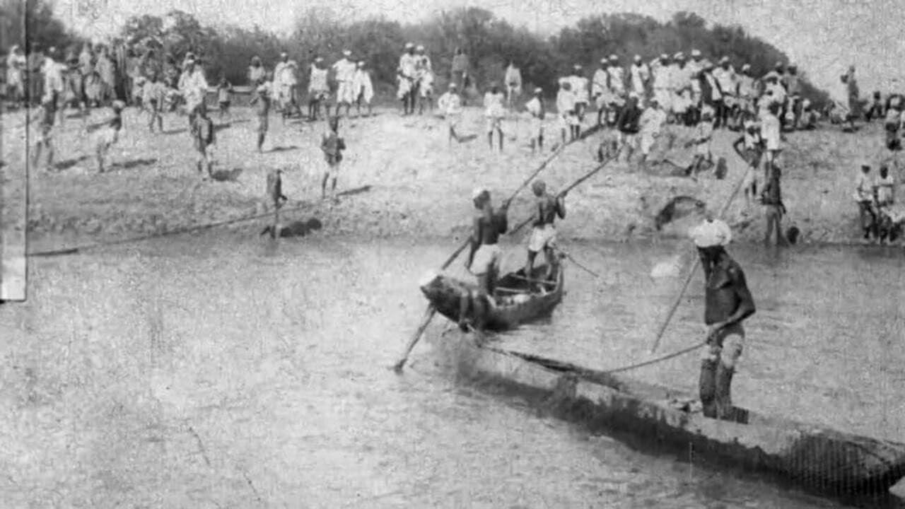 Backdrop – Eine Partie Fischfang bei dem Maharadscha von Kapurthala, Indien