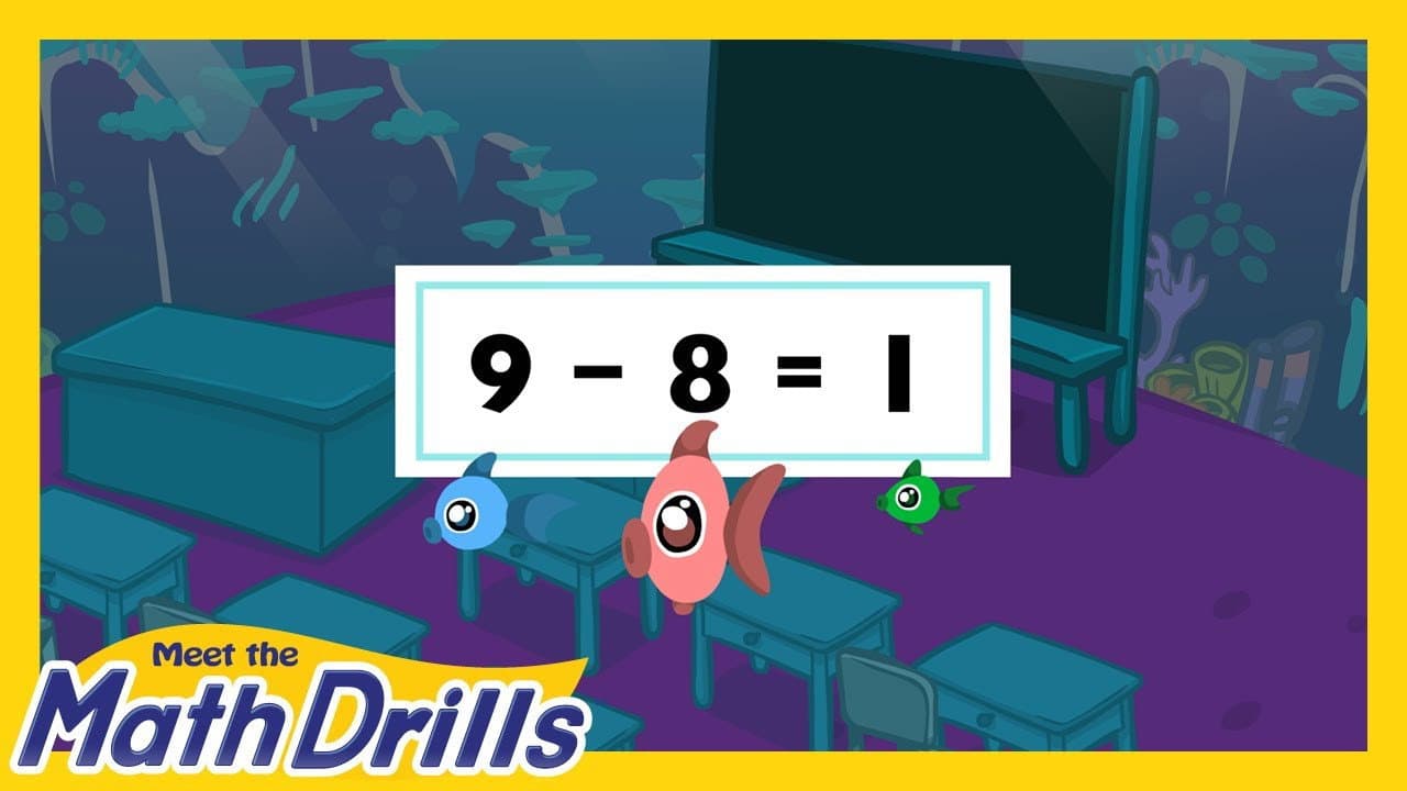 Backdrop – Meet the Math Drills - Subtraction