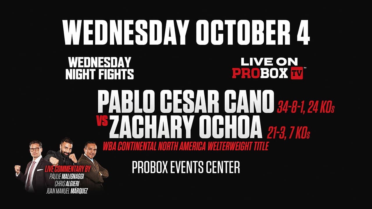 Backdrop – Pablo Cesar Cano vs. Zachary Ochoa