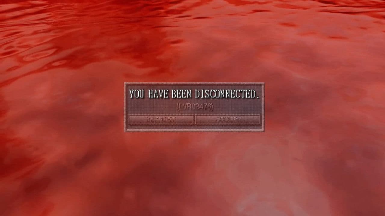 Backdrop – >YOU HAVE BEEN DISCONNECTED.