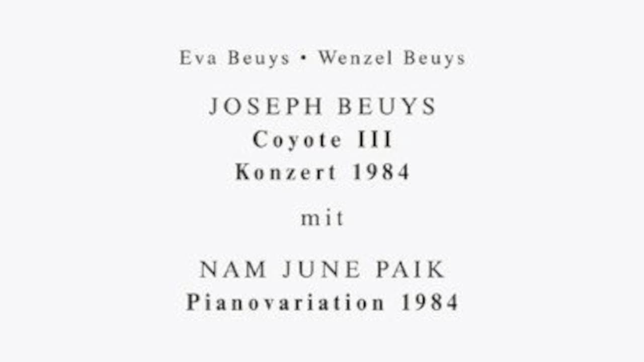 Backdrop – Joseph Beuys - Coyote III