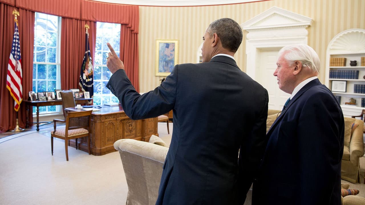 Backdrop – David Attenborough Meets President Obama