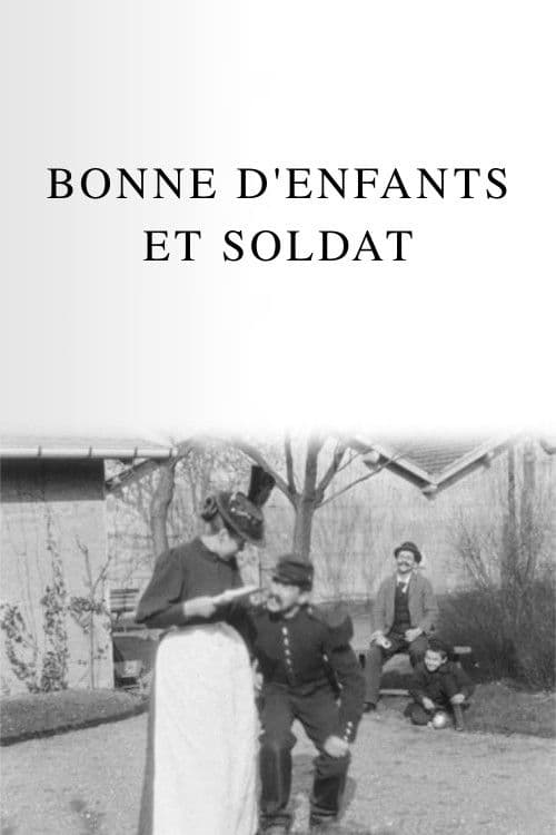 Bonne d'enfants et soldat